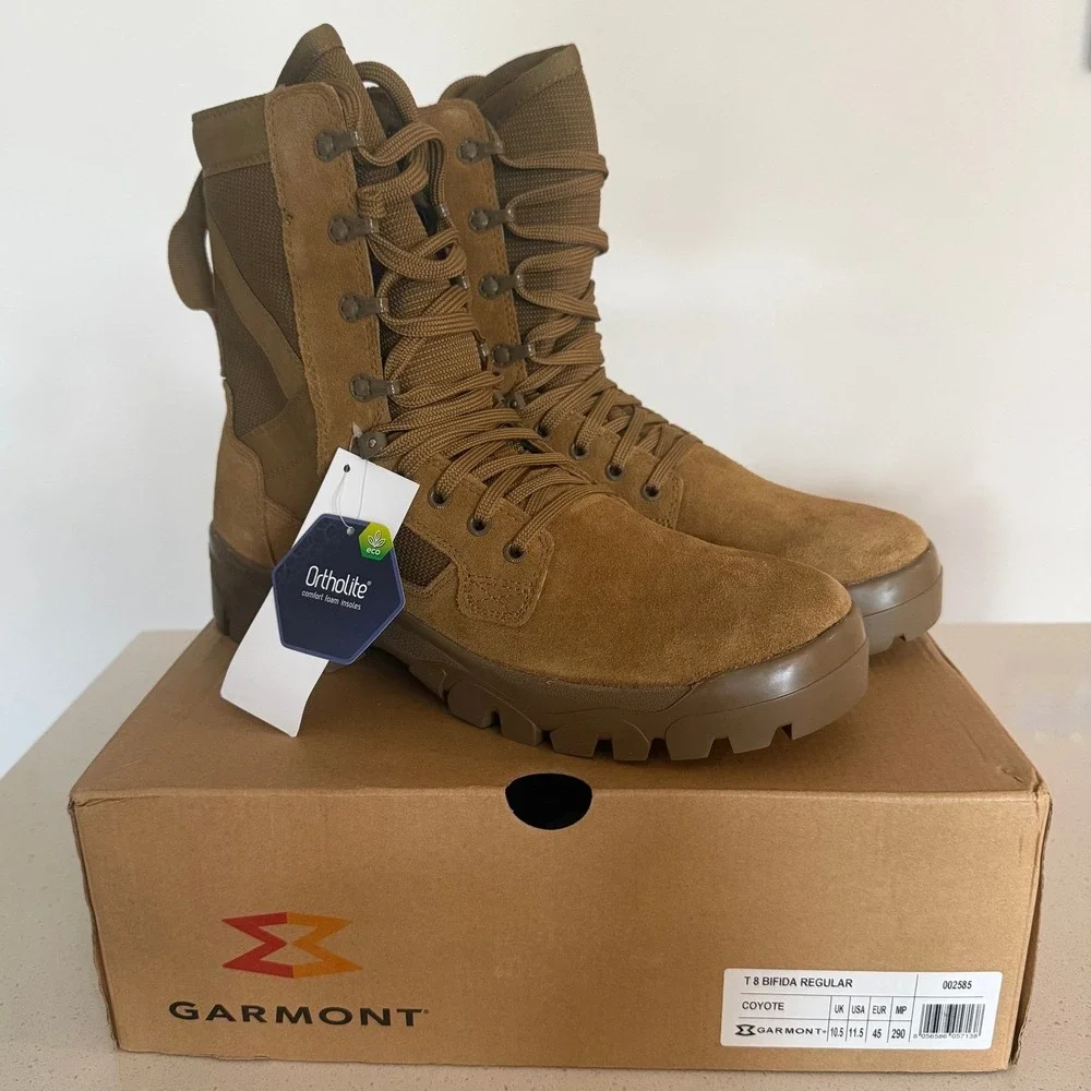Garmont T8 Bifida Regular Tactical Boot Coyote Brown Men 11.5 Military Ortholite